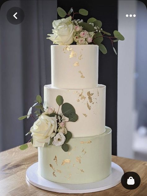 Color Schemes Wedding, Wedding Cake Olive, Wedding Cake Green, White And Gold Wedding Cake, Wedding Theme Color Schemes, Bridal Cake, Olive Green Weddings, Green Wedding Cake, Wedding Color Pallet