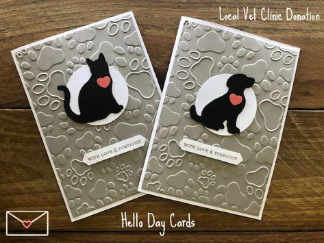 Loss Of Pet Cat Sympathy Cards, Handmade Dog Cards, Stampin Up Pet Sympathy Cards Dogs, Animal Sympathy Cards Pet Loss, Pet Greeting Cards, Pet Bereavement Cards, Sympathy Cards For Dogs, Cards With Dogs Handmade, Stampin Up Dog Sympathy Card