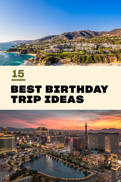 From #Italy to #California, read on for the best #birthdaytrip ideas from sea to shining sea. #travel #birthday #celebrate #domestictravel #birthdayvacation Birthday Road Trip Ideas, 50th Birthday Trip Ideas For Women, Birthday Trips Ideas, 21st Birthday Trip Ideas, Birthday Destination Ideas, Birthday Getaway Ideas, Birthday Vacation Ideas, Birthday Travel Ideas, Birthday Trip Ideas