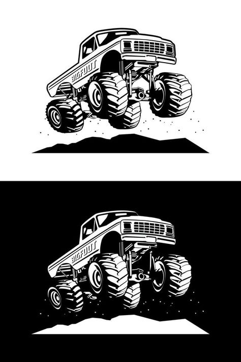 monster truck illustration design vector Monster Truck Design, Monster Truck Illustration, Truck Illustration Design, Bleached Clothes, Monster Truck Art, Truck Illustration, Monster Truck Kids, Bleaching Clothes, Advertisement Design