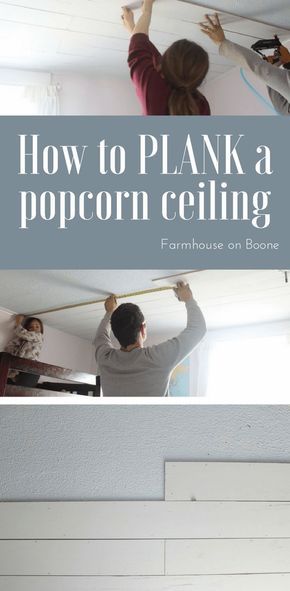 How To Plank, Decorative Ceiling Panels, Plywood Ceiling, Old Bedroom, Covering Popcorn Ceiling, Diy Home Decor For Apartments, Shiplap Ceiling, Plank Ceiling, Farmhouse Renovation