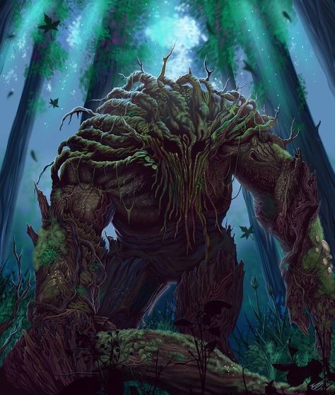 Plant Monsters, Beast Creature, Heroic Fantasy, Fantasy Beasts, Forest Spirit, Fantasy Races, Forest Creatures, Fantasy Monster, Mystical Creatures