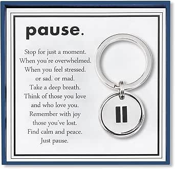 Pause Symbol, Keychain For Him, Christmas Boards, Birthday Gift For Best Friend, Symbol Jewelry, Best Friends Sister, Keychain Gifts, Redwork Embroidery, Gift For Best Friend