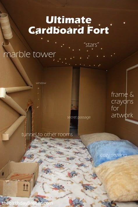 Box Forts, Cardboard Fort, Cardboard Box Fort, Cardboard Forts, Box Fort, Indoor Forts, Diy Fort, Fort Ideas, Blanket Forts