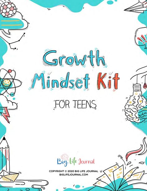 Big Life Journal, Growth Mindset For Kids, Counseling Tools, Mindset Activities, Growth Mindset Activities, Activities For Teens, Life Change, Life Journal, Activity Ideas