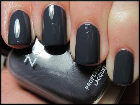 Zoya Kelly by arienette9, via Flickr Steel Grey Nails, Dark Gray Nails, Dark Grey Nails, Chrome Nail Polish, Grey Nails, Beautiful Nail Polish, Chrome Nail, Sinful Colors, Gray Nails