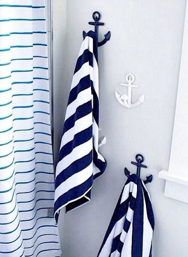 Anchor Bathroom Decor, Anchor Bathroom, Turquoise Bathroom, Deco Marine, Nautical Bedroom, Anchor Decor, Nautical Bathroom Decor, Nautical Bathrooms, Bathroom Themes