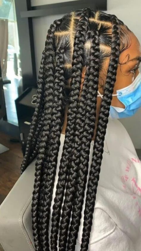 Birthday Outfit With Braids, Braids Dreads, Large Knotless, Pretty Braids, Banana Hair Clips, Big Braids, Big Box Braids Hairstyles, Double Team, Hair Business