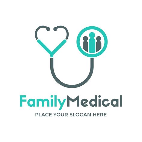 plantilla de logotipo de vector médico familiar. este logo usa el símbolo del estetoscopio. adecuado para la salud. Medical Logos Inspiration, Medical Logos, Doctor Logo, Logo Usa, Medical Vector, Logo Dental, Medicine Logo, Doctor Logos, Construction Logo Design