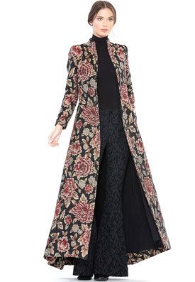 XIA MOCK NECK MIDLENGTH COAT by Alice + Olivia Mode Batik, Batik Kombinasi, Indian Fashion Trends, Motif Batik, Batik Fashion, Muslim Fashion Dress, Batik Dress, فستان سهرة, Outfit Trends