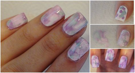 We love some of the cool nail art tricks we've encountered recently. But if you just can't get the bowl of water trick to work for you, then you're going to adore this waterless trick from Miss Jen Fabulous. Using her simple technique, you'll achieve this... Marble Nails Diy, Matte Acrylic Nails, Watercolor Marble, Water Marble Nail Art, Water Marble Nails, Water Nails, Water Color Nails, Marble Nail, Gel Nail Art Designs