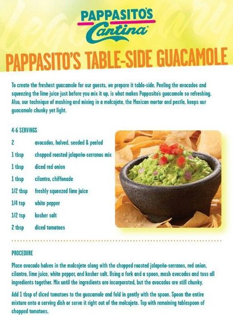 Grandma Recipes, Salsa Guacamole, Fresh Guacamole, Copycat Restaurant Recipes, Tex Mex Recipes, Guacamole Recipe, Football Food, Table Side, Mexican Dishes