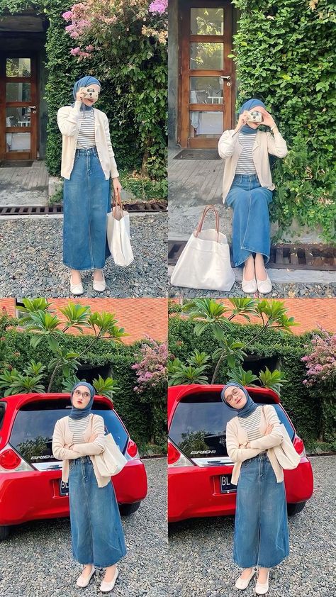 𝐅𝐎𝐋𝐋𝐎𝐖!! 𝐈𝐧𝐬𝐩𝐢𝐫𝐚𝐬𝐢 𝐏𝐚𝐝𝐮 - 𝐩𝐚𝐝𝐚𝐧 𝐎𝐎𝐓𝐃 𝐝𝐢 𝐒𝐢𝐧𝐢 !! #hijaboutfits #hijaboutfit #outfitinspiration #Terlaris #hijabchic #outfitstyle #hijabersindonesia #like #muslimahapparelthings #hijabista Ootd Rok Levis, Ootd Jeans Hijab Casual, Ootd Rok Skirt, Rok Jeans Ootd, Skirt Ootd Hijab, Rok Jeans Hijab Ootd, Outfit Jeans Hijab, Ootd Hijab Jeans, Outfit Simple Casual