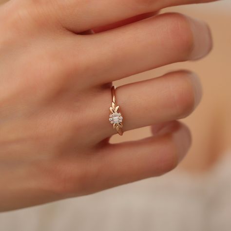 Mini Diamond Ring, Real Diamond Ring, Mini Baguette, Minimalist Diamond Rings, Baguette Diamond Ring, Dainty Diamond Ring, Real Diamond Rings, Marquise Diamond Ring, Baguette Diamond Rings