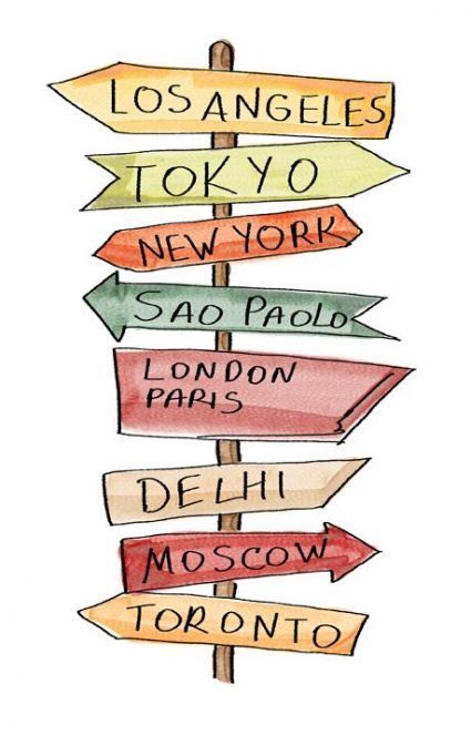 Paar Illustration, Travel Doodles, Wallpaper City, Organizator Grafic, Travel Drawing, Travel Wallpaper, Sign Post, Travel Illustration, Travel Design