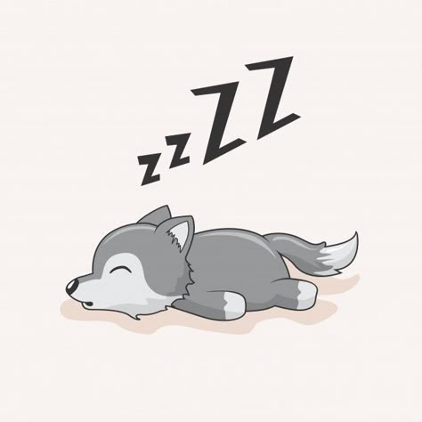 Lazy wolf cartoon sleep coyote animals P... | Premium Vector #Freepik #vector #animal #wolf #illustration #sleeping Wolf Illustration Cute, Wolf Cartoon Cute, Wolf Cute Drawing, Cute Wolf Illustration, Cute Wolf Art, Wolf Sleeping, Cartoon Wolf Drawing, Animal Coverings, Wallpaper Wolf