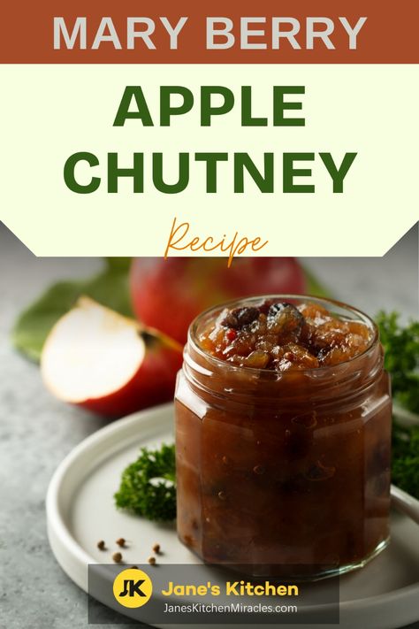 Apple chutney in a mason jar Apple Chutney Recipe, Sweet Potato Patties, Best Sauces, Mary Berry Recipes, Mary Berry Recipe, Apple Chutney, Healthy Sauces, Dips Recipes, Potato Patties