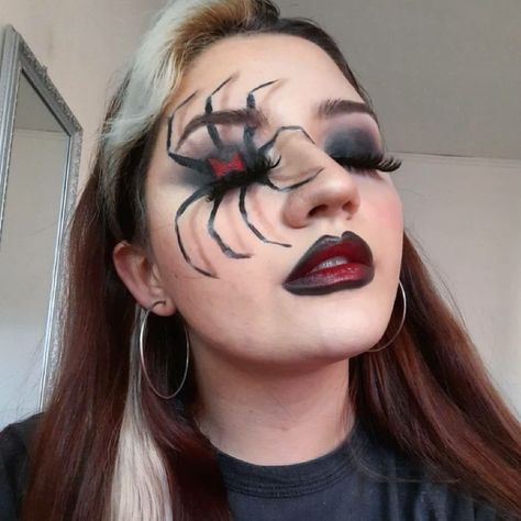 Black Widow Makeup Look, Black Widow Inspired Makeup, Black Widow Makeup Avengers, Black Widow Halloween Makeup, Black Widow Spider Makeup, Black Widow Costume Spider, Black Widow Spider Costume, Black Widow Makeup, Marvel Makeup