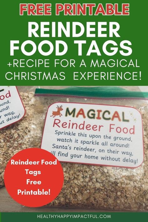 Reindeer Food Poem Free Printable, Reindeer Food Tags Free Printable, Reindeer Food Labels Printables Free, How To Make Reindeer Food, Printable Reindeer Food Tags, Reindeer Food Printable Free, Snowman Soup Printables, Magic Reindeer Food Printable, Free Printable Reindeer