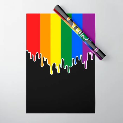 Rainbow Painting Ideas Simple, Pride Flag Painting, Pride Painting Ideas On Canvas, Lgbtq Paintings Canvas, Pride Paintings Canvas, Lgbtq Painting Ideas, Lgbtq Drawing Ideas Easy, Cute Rainbow Drawings, Lgbtq Art Painting