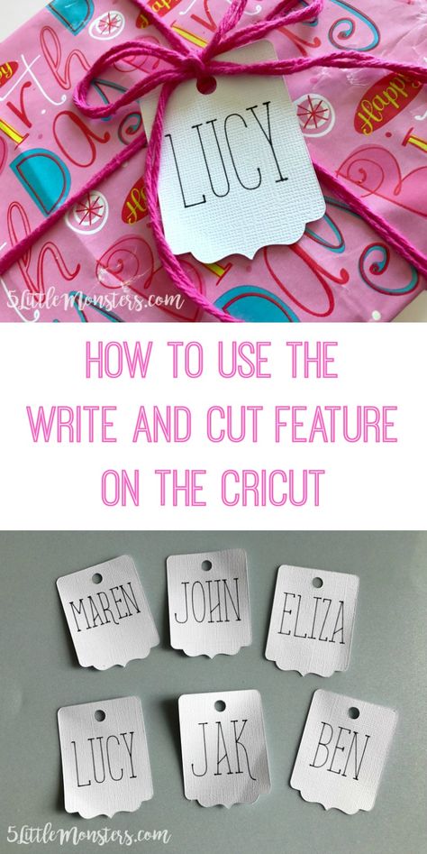 Making Tags With Cricut, Name Tags With Cricut, Writing With Cricut Maker, How To Write With Cricut Maker, How To Make Tags With Cricut, How To Make Gift Tags With Cricut, Gift Tags On Cricut, Making Labels With Cricut, How To Make Name Tags