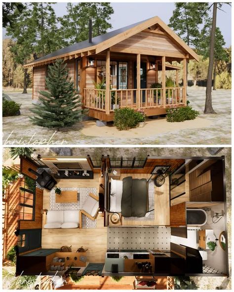 Life Tiny House Tiny Homes On Trailers, Large Tiny Homes, Greek Tiny House, Vintage Tiny House, Shed Into Tiny House, Tiny House Porch, Tiny House Mobile, Movable House, Home On The Beach