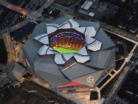 MLS · Atlanta United Matchday Guide Parking Ideas, Play Maker, Architecture Photography Buildings, Carving Station, Visit Atlanta, Atlanta Falcons Football, Tv Watching, Nfl Stadiums, Falcons Football