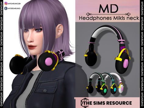 Headphones On Neck, Sims 4 Cc Headphones Around Neck, Emoji Bag, Puppy Backpack, Stitch Backpack, White Flower Earring, Laughing Emoji, Toddler Bag, Sims 4 Cas