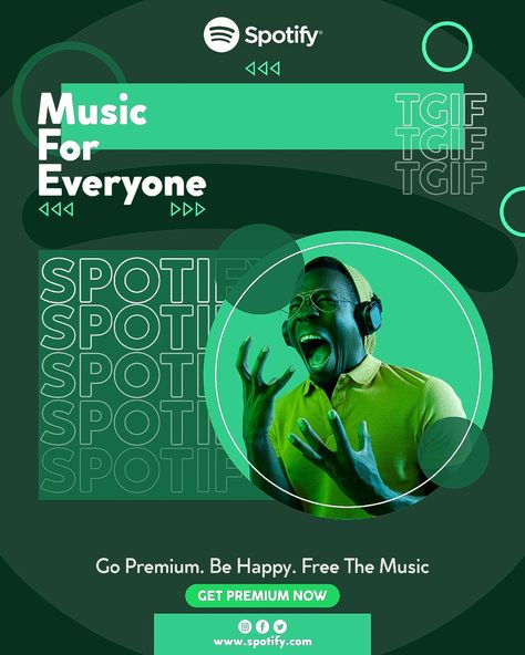 Spotify Ads, Ads Poster, Ad Poster, Tgif, Social Media, Music