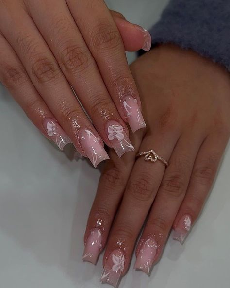 May Nails, Girly Acrylic Nails, Her Nails, Unique Acrylic Nails, Bling Acrylic Nails, Acrylic Nails Coffin Short, Pink Acrylic Nails, Square Acrylic Nails, Best Acrylic Nails