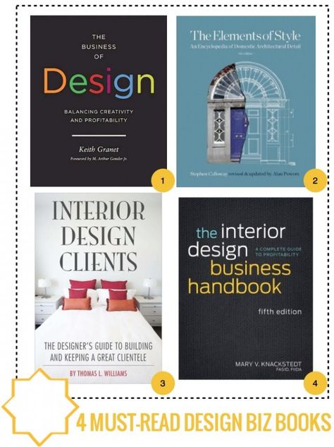 4 MUST-READ INTERIOR DESIGN BIZ BOOKS Interior Design Pricing, Interior Design Business Plan, Interior Design Marketing, Interior Design Schools, Business Interior Design, Interior Design Tools, Interior Design Career, Wood Interior Doors, Business Interior