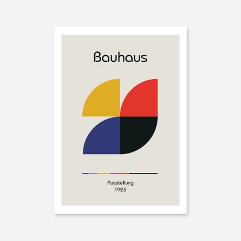 Bauhaus Graphic Design, Bauhaus Logo, Bauhaus Circle Design, Bauhaus Colors, Manly Decor, Bauhaus Art, Bauhaus Poster, Typography Poster Design, Business Icon