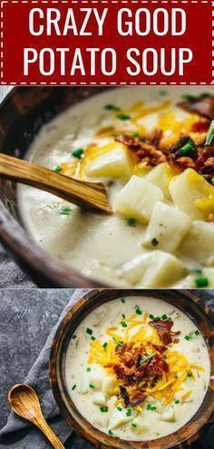 Old Fashioned Potato Soup, Homemade Potato Soup, Best Potato Soup, Potato Bacon Soup, Soup Creamy, Cheesy Potato Soup, Loaded Potato Soup, Quick And Easy Soup, Creamy Potato Soup