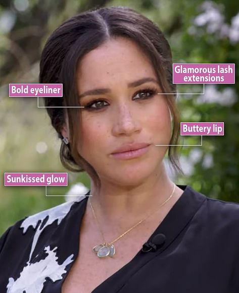 Meghan Markle Oprah Interview Makeup, Megan Markle Oprah Interview, Meghan Markle Oprah Interview, Megan Markle Wedding Makeup, Meghan Markle No Makeup, Meghan Markle 2023, Meghan Markle Nose Job, Meghan Markle Makeup, Harry Styles Makeup