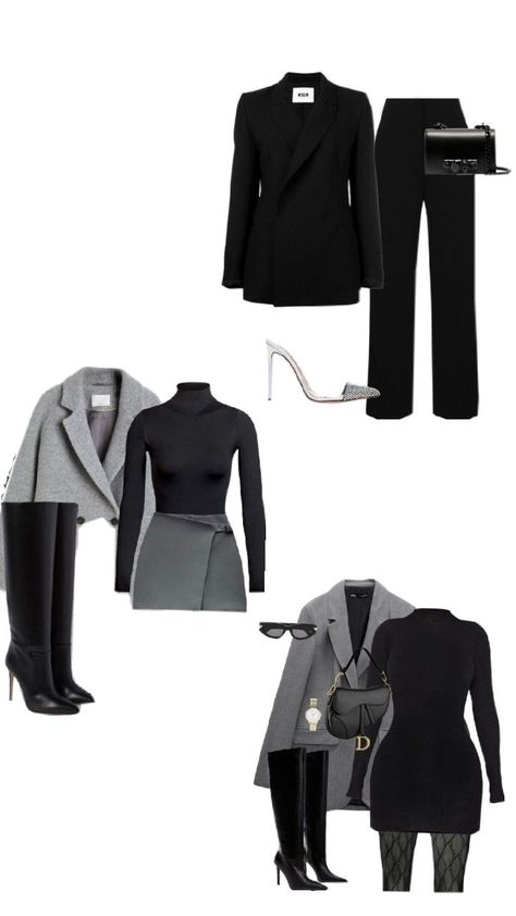 black formal wears for women to give a bossy feel Black Outfit Moodboard, Office Wears, Black Office, Black Outfit, Office Wear, How To Wear, Quick Saves, Black