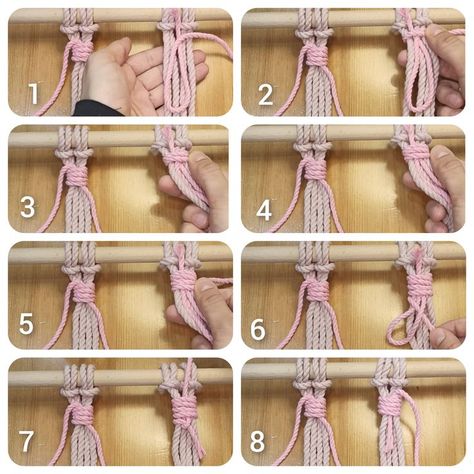 gathering knot, wrapping knot, basic macrame knot, macrame tutorial, knot tutorial, diy craft tutorial Macrame Wrapping, Gathering Knot, Macrame Home Decor, Macrame Supplies, Macrame Knots Pattern, Jewelry Knots, Macrame Plant Hangers, Macrame Tutorial, Macrame Knots