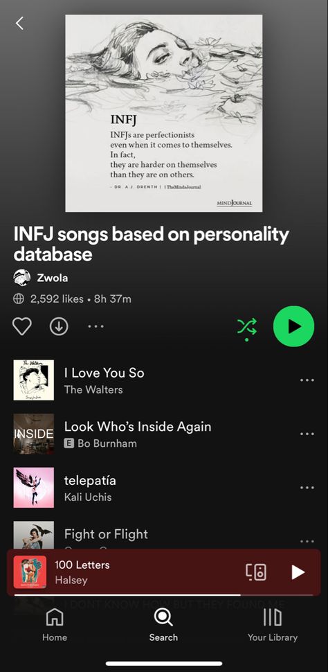 Infj Songs, Infj Playlist, Infj Vibes, Mbti Infj, Playlist Songs, Infj Personality, Mbti Personality, Song Playlist, Spotify Playlist