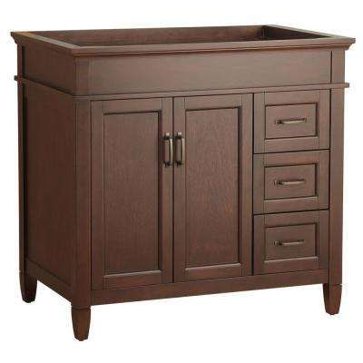 Ashburn 36 in. W Bath Vanity Cabinet Only in Mahogany Hacienda Bathroom, Home Depot Vanity, Basement Refinishing, Sterling Gray, 36 Inch Vanity, 36 Inch Bathroom Vanity, Mahogany Cabinets, Bathroom Vanities Without Tops, Bathroom Vanity Cabinet