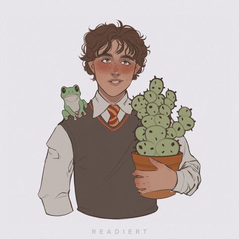 Nevil Longbottom Fanart, Neville Fanart, Neville Longbottom Fan Art, Neville Longbottom Fanart, Nevil Longbottom, Sacred 28, Neville Longbottom Aesthetic, Harry Potter Neville, Vampire Book