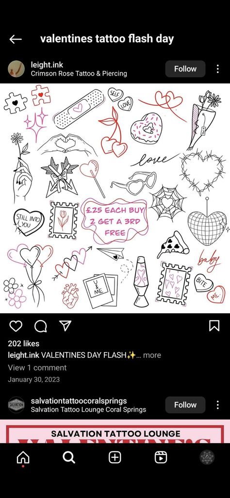 Valentine’s Day Matching Tattoos, Valentines Day Tattoo, Tattoo Lounge, Tattoo Station, Salvation Tattoo, Flash Tattoo Designs, Wedding Tattoos, Mom Tattoos, Matching Tattoos