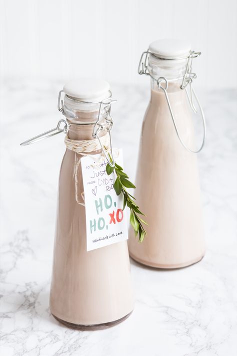 Homemade Christmas Gifts | Homemade Irish Cream Recipe with Free Printables from @cydconverse and @erikafirm Diy Christmas Games, Irish Cream Recipe, Homemade Irish Cream, Baileys Recipes, Homemade Alcohol, Liquor Gifts, Homemade Liquor, Liqueurs Recipes, Free Printable Gifts