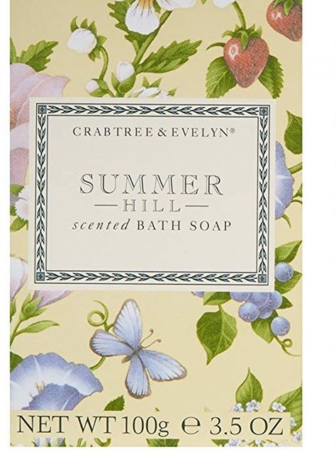 Crabtree   Evelyn summer hill single soap 3 4 oz Crabtree And Evelyn, Single Summer, Ladies Bar, Packaging Idea, Summer Hill, Claw Foot Bath, Pampering Routine, Packaging Design Trends, Aesthetic Png