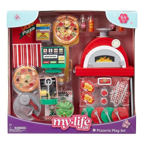 My Life Doll Accessories, Baked Pizza, American Girl Doll Food, Princess Barbie Dolls, Pizza Dinner, Pizza Kitchen, American Girl Doll Accessories, Pretend Food, Our Generation Dolls