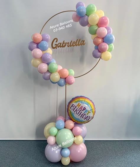 Easter Balloons, Islamic Baby Names, Fiesta Bluey, Baby Shower Balloon Decorations, Balloon Crafts, Pastel Balloons, Diy Balloon Decorations, Balloon Columns, Frozen Birthday Party