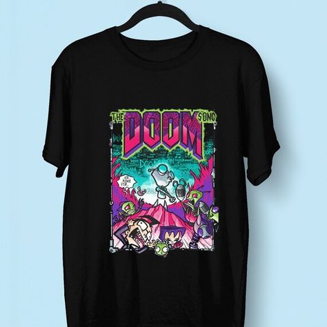 Gir The Doom Song Invader Zim Cartoon Mashup Unisex Black T T-shirt Check more at https://teezip.com/product/gir-the-doom-song-invader-zim-cartoon-mashup-unisex-black-t-t-shirt-t-shirt-336/ Invader Zim Shirt, Cartoon Mashup, The Doom, Invader Zim, Shirt Design, Shirt Designs, Graphic Tshirt, Gift Ideas, Mens Graphic Tshirt