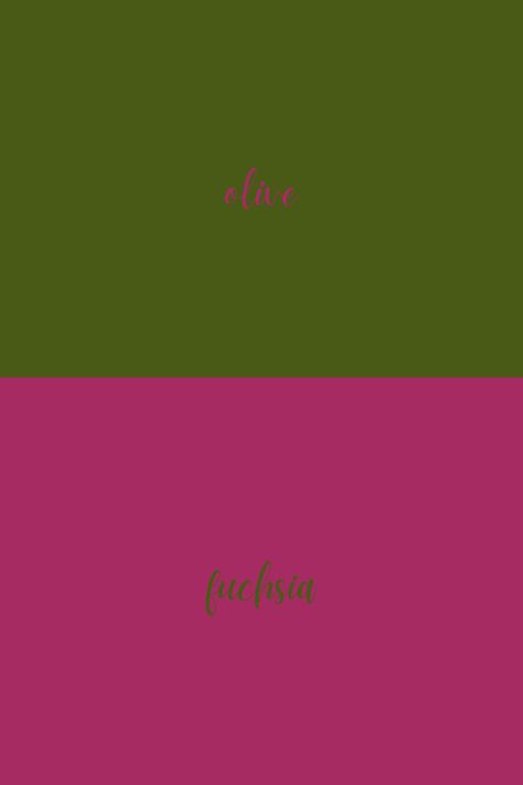 Fuschia Color Combinations, Dark Green And Fuschia Wedding, Magenta Color Combinations, Fuchsia Wedding Colors, Pink Color Combination, Glam House, Olive Green Weddings, Green Color Combinations, Magenta Wedding