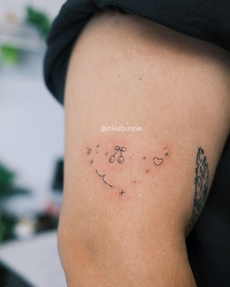 🐰 matching constellation: Capricorn x Aquarius 🌱 please do not copy . . . . . . 🏷️ #constellationtattoo #aquariustattoo #capricorntattoo #starsigntattoo #cutetattoo #inkiebunnie #bestietattoos #dallastattooartist #dfwtattoos Capricorn Matching Tattoos, Capricorn X Aquarius, Tattoos Capricorn, Capricorn Constellation Tattoo, Constellation Capricorn, Really Cool Tattoos, Aquarius Constellation Tattoo, Capricorn Constellation, Aquarius Constellation