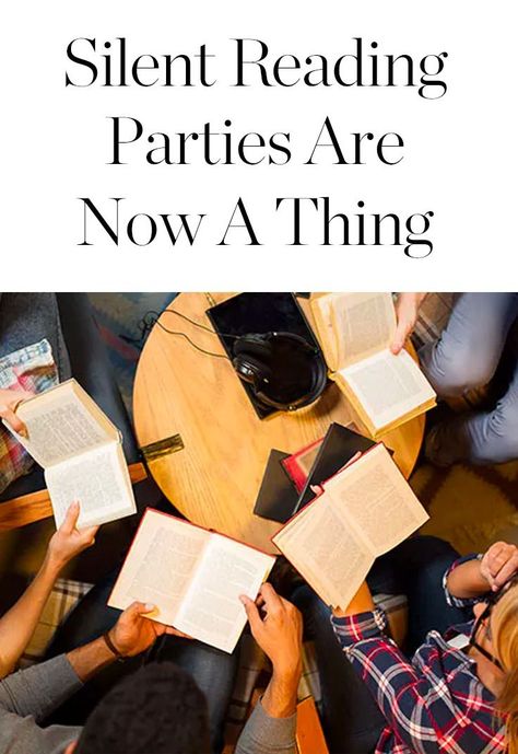 Here's what a silent reading party is and if it's better for you than the traditional chatty book clubs you're used to. Reading Party, Book Tasting, Silent Reading, Silent Book, Library Activities, Book Clubs, Activities For Adults, Best Party, Teaching Literacy