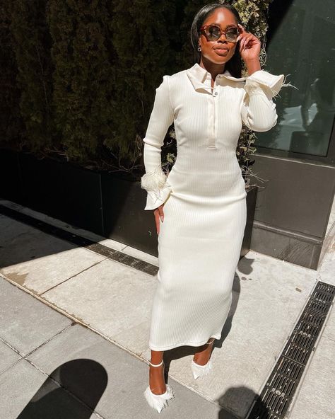 Cogic Fashion, Outfits Night Out, Chic Dress Classy, Bodycon Sweater, Bodycon Sweater Dress, Fashionable Clothes, White Outfit, Black Women Fashion, Modest Fashion Outfits