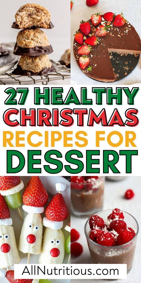 Sleigh the holiday season with our healthy dessert recipes! Delicious, nutritious, and absolutely festive, these treats will make sure your Christmas food ideas are a hit. Discover delectable desserts to make that fit perfectly into your weight loss plans Christmas Desserts No Chocolate, Heart Healthy Christmas Treats, Christmas Food Ideas Healthy, Holiday Treats Healthy, Macro Friendly Christmas Recipes, Holiday Healthy Recipes, Healthier Christmas Desserts, Christmas Dessert Healthy, Healthy Christmas Deserts